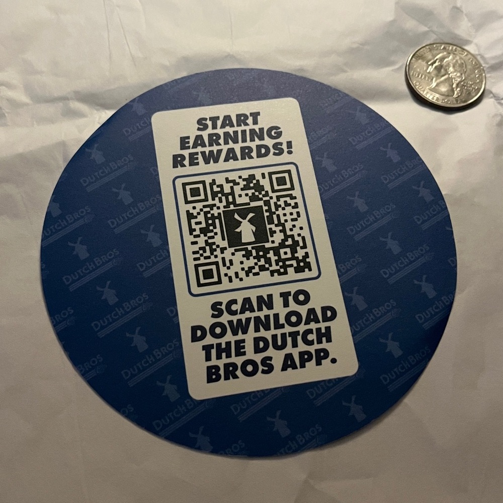 Dutch Bros Coffee Sticker - Navy and Orange - Picture 3 of 3